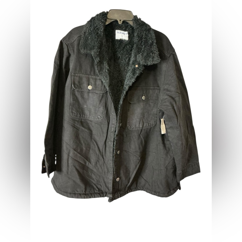Old Navy Black Military Field Jacket Sturdy Design